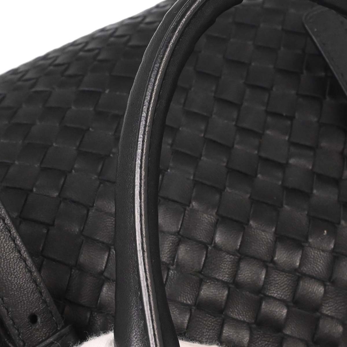 Bottega Veneta Black Lambskin Intrecciato Handbag