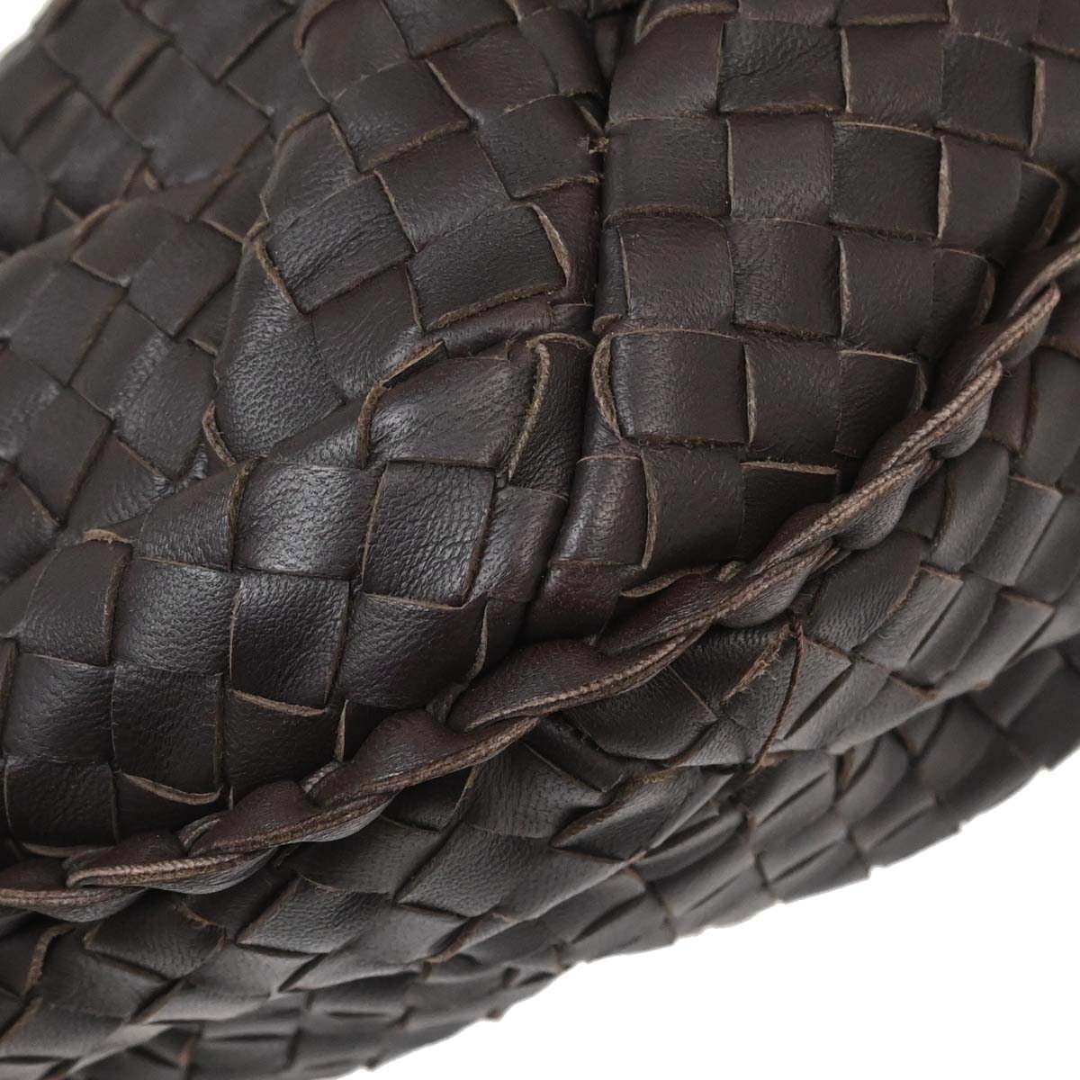 Bottega Veneta Brown Lambskin Intrecciato Hobo Handbag