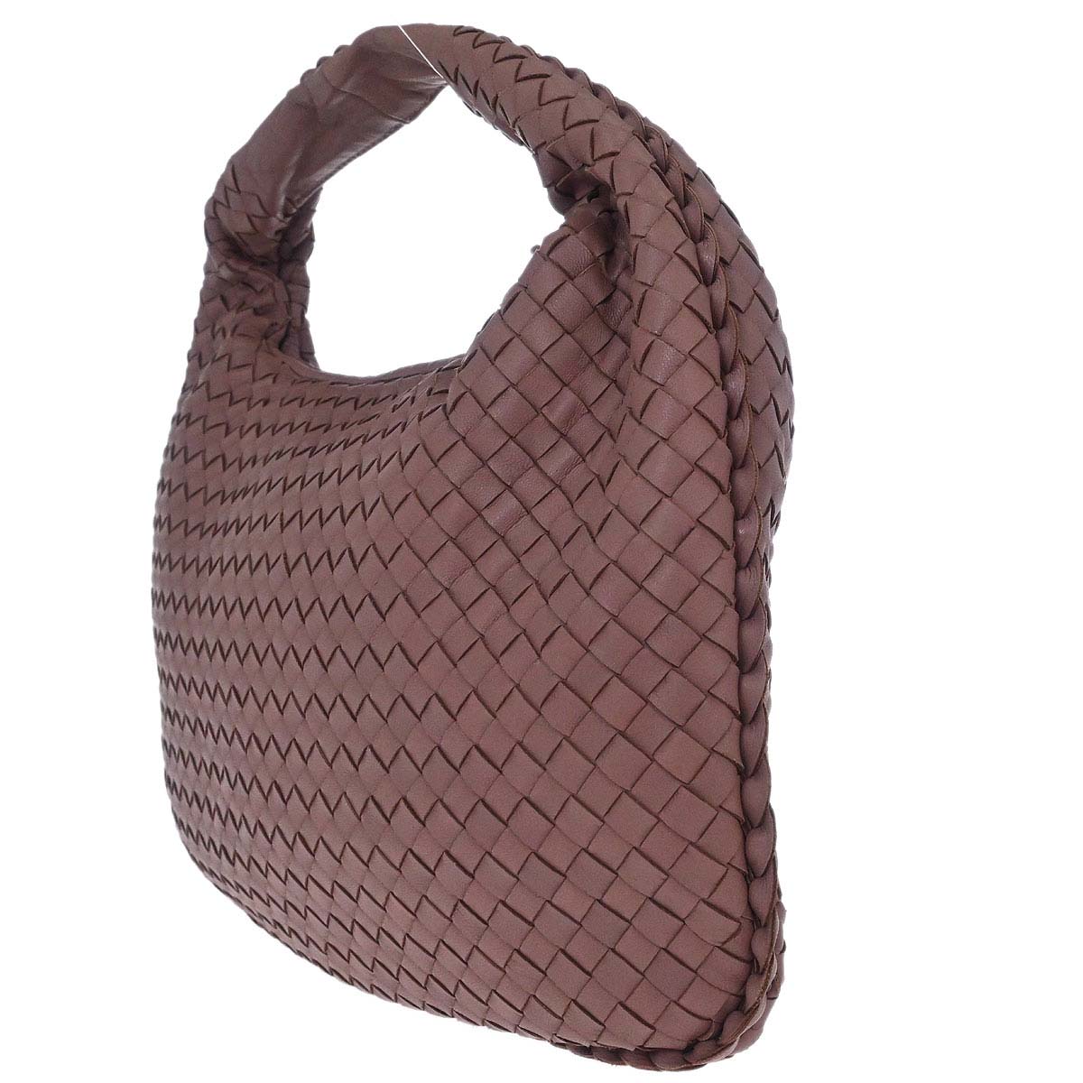 Bottega Veneta Purple Lambskin Intrecciato Hobo Handbag