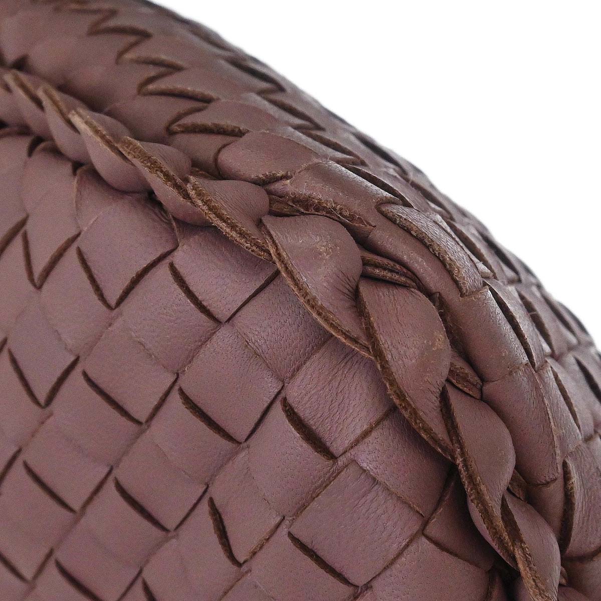 Bottega Veneta Purple Lambskin Intrecciato Hobo Handbag