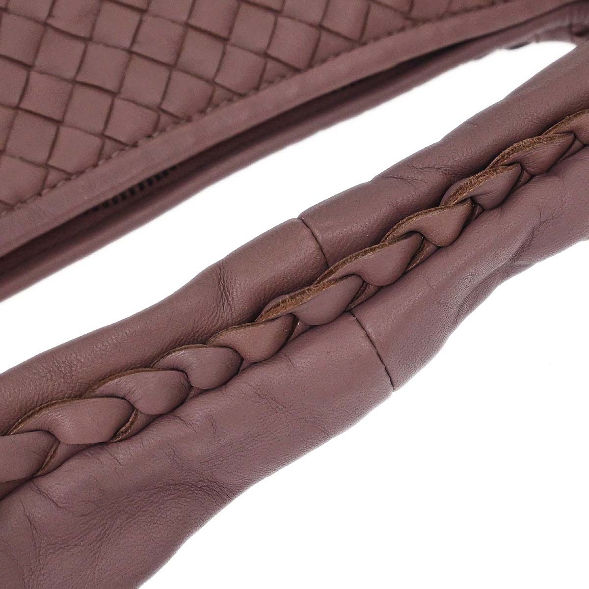 Bottega Veneta Purple Lambskin Intrecciato Hobo Handbag