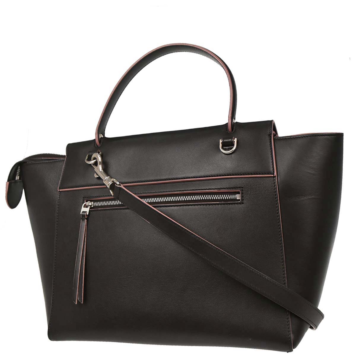 Celine Dark Gray Belt Bag 2way Shoulder Handbag
