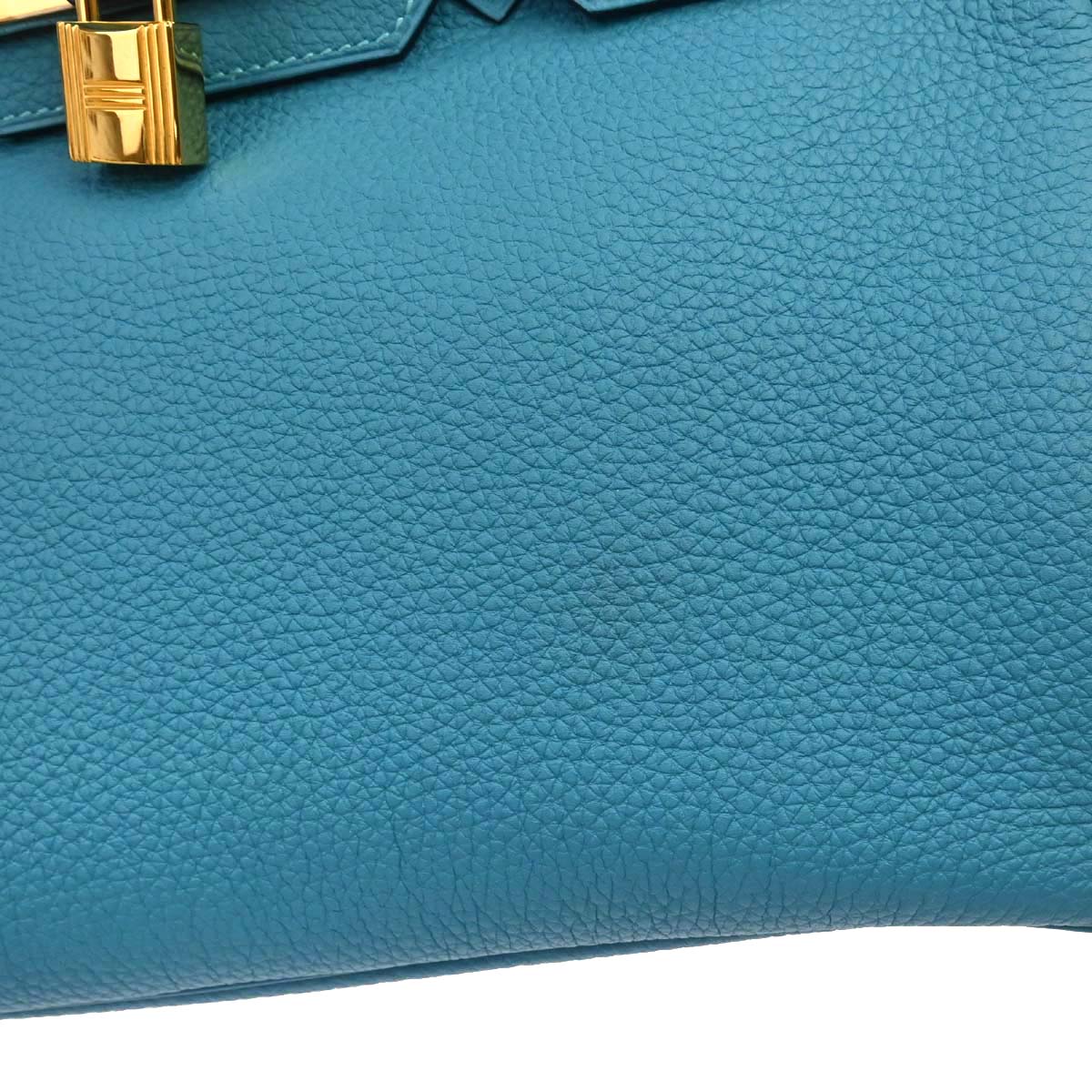 Hermes 2014 Blue Izmir Togo Birkin 30 Handbag