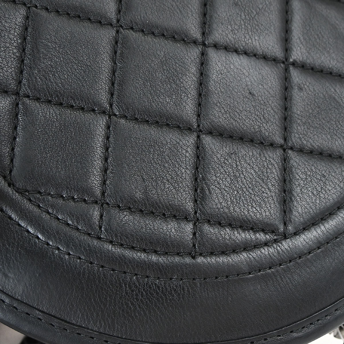 Chanel Black Calfskin Pony Hair Paris-Dallas Saddle Shoulder Bag