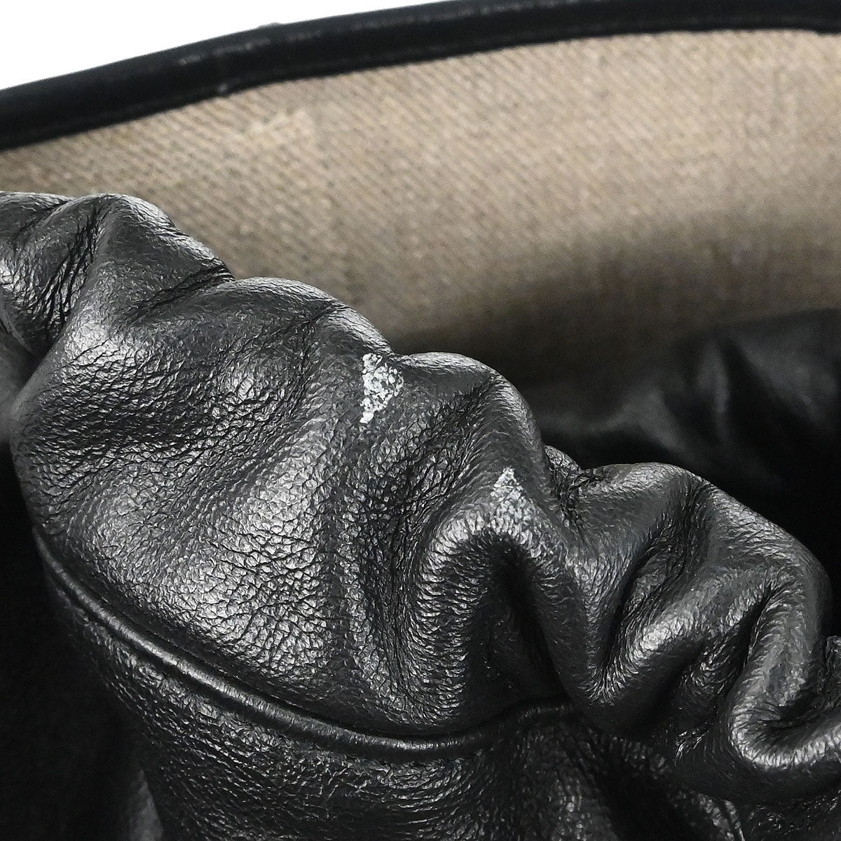 Saint Laurent White Calfskin Teddy Drawstring Tote Handbag