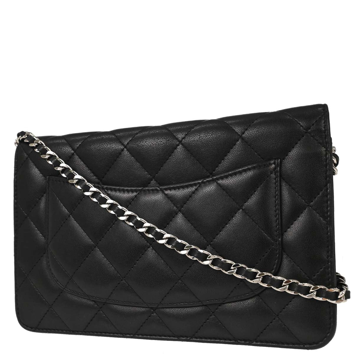 Chanel 2012-2013 Black Lambskin Classic WOC Wallet on Chain Bag
