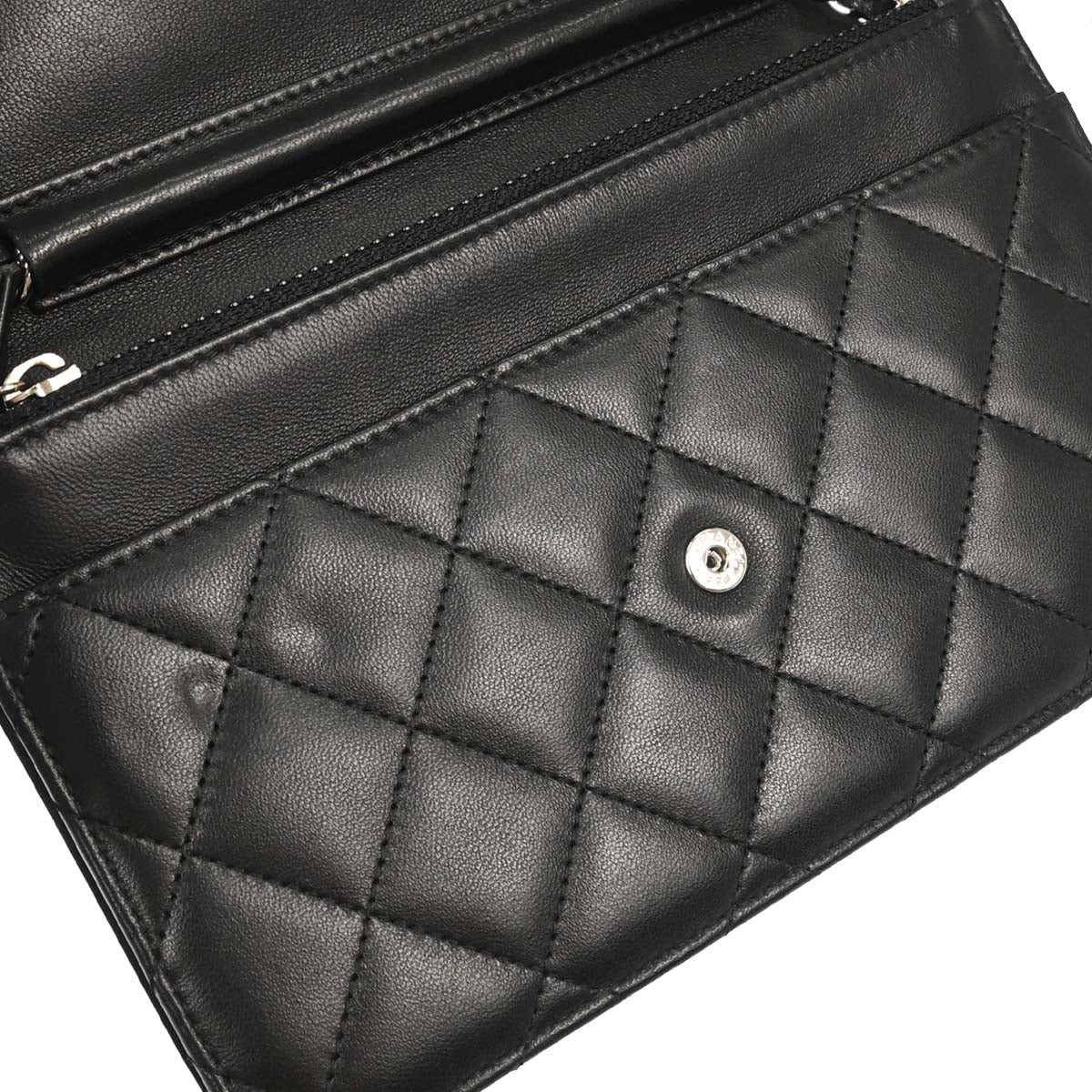 Chanel 2012-2013 Black Lambskin Classic WOC Wallet on Chain Bag