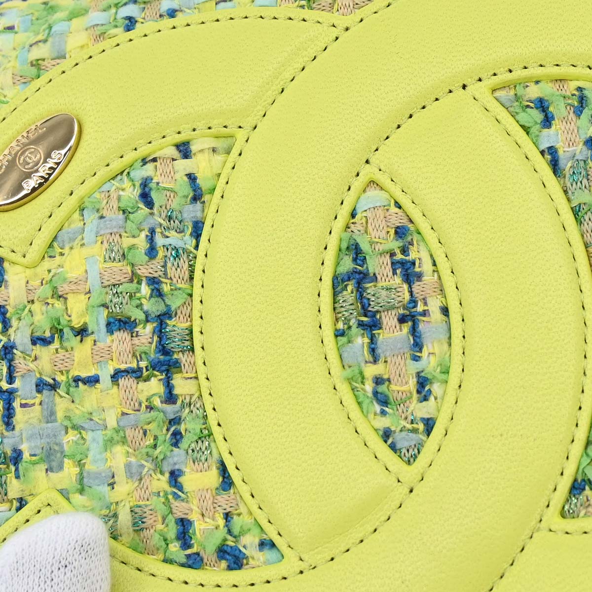 Chanel 2019 Green Tweed CC Mania Camera Bag Shoulder Bag
