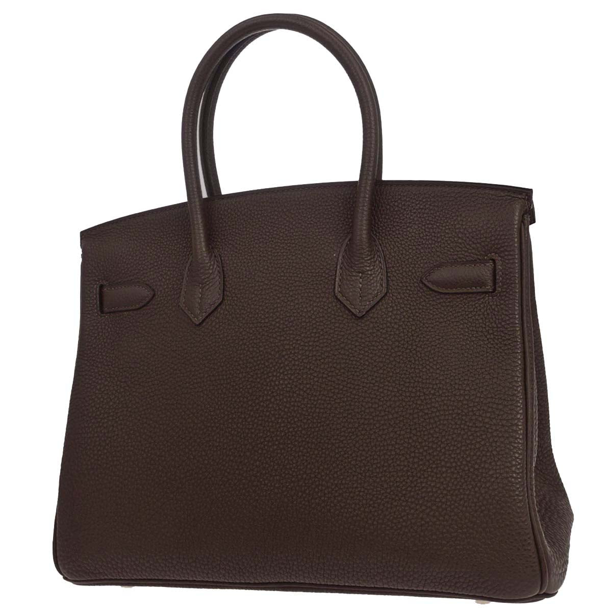 Hermes Chocolat Taurillon Clemence Birkin 30 Handbag