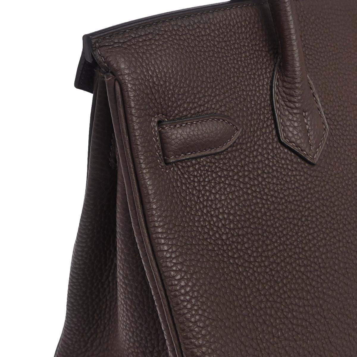 Hermes Chocolat Taurillon Clemence Birkin 30 Handbag