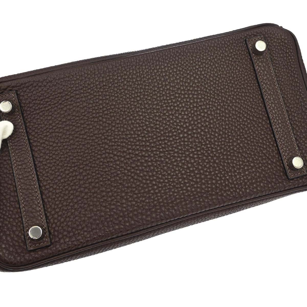 Hermes Chocolat Taurillon Clemence Birkin 30 Handbag