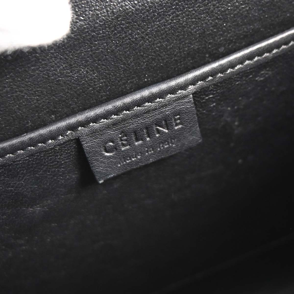 Celine Black Leather Nano Luggage 2way Tote Handbag