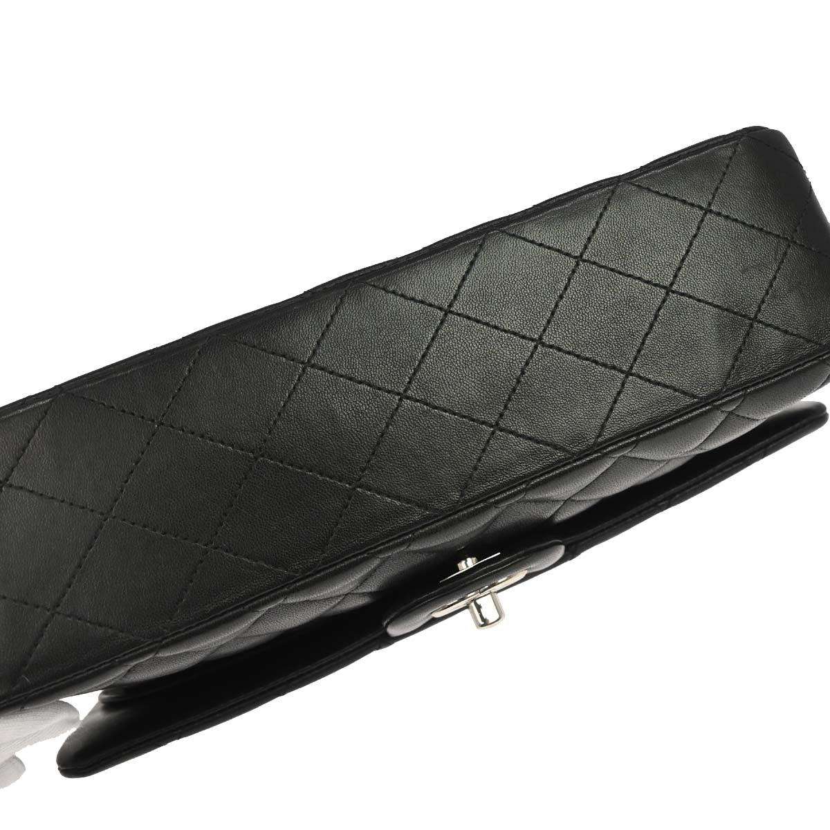 Chanel 2011 Black Lambskin Medium Classic Double Flap Shoulder Bag