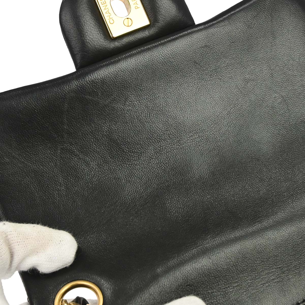 Chanel 2015-2016 Black Lambskin Mini Classic Square Flap Shoulder Bag 17