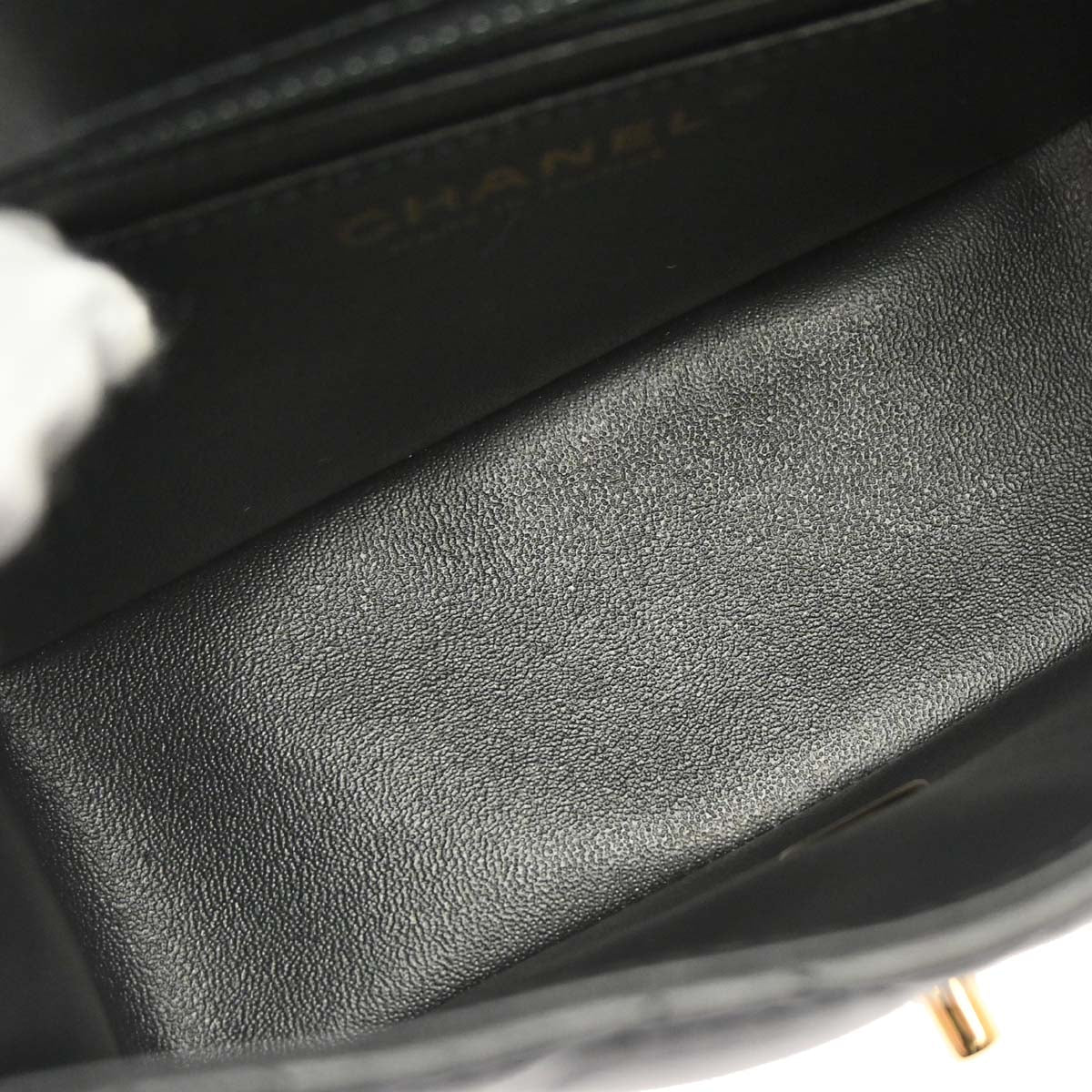 Chanel 2015-2016 Black Lambskin Mini Classic Square Flap Shoulder Bag 17