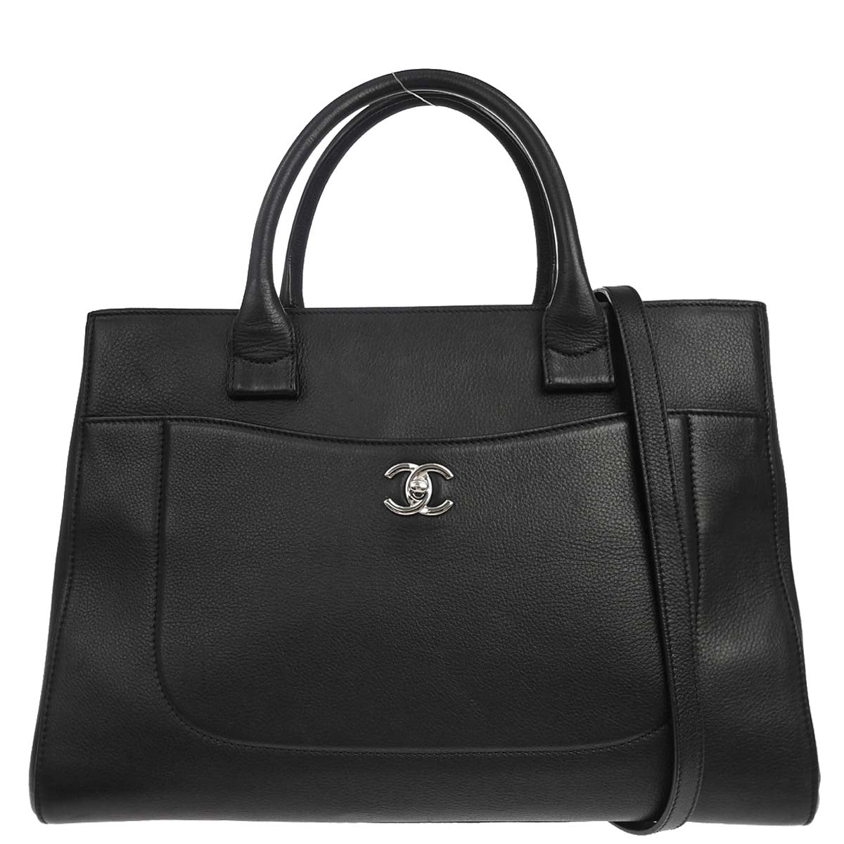 Chanel 2017 Black Calfskin Neo Executive Cerf 2way Shoulder Tote Bag