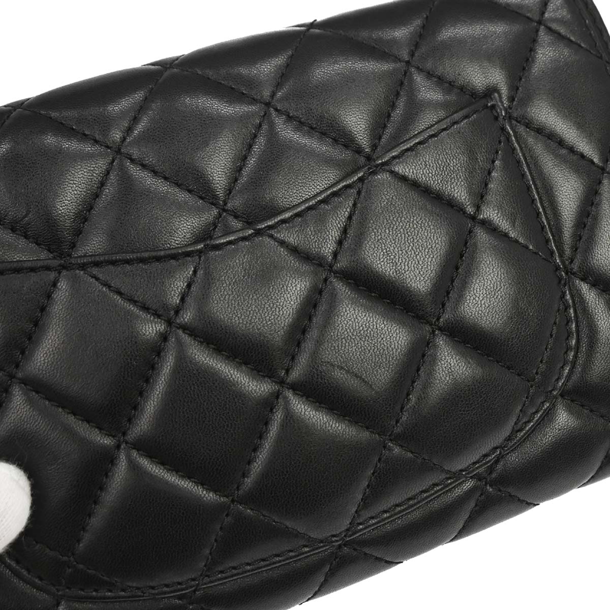 Chanel 2013-2014 Black Lambskin Flap Shoulder Bag