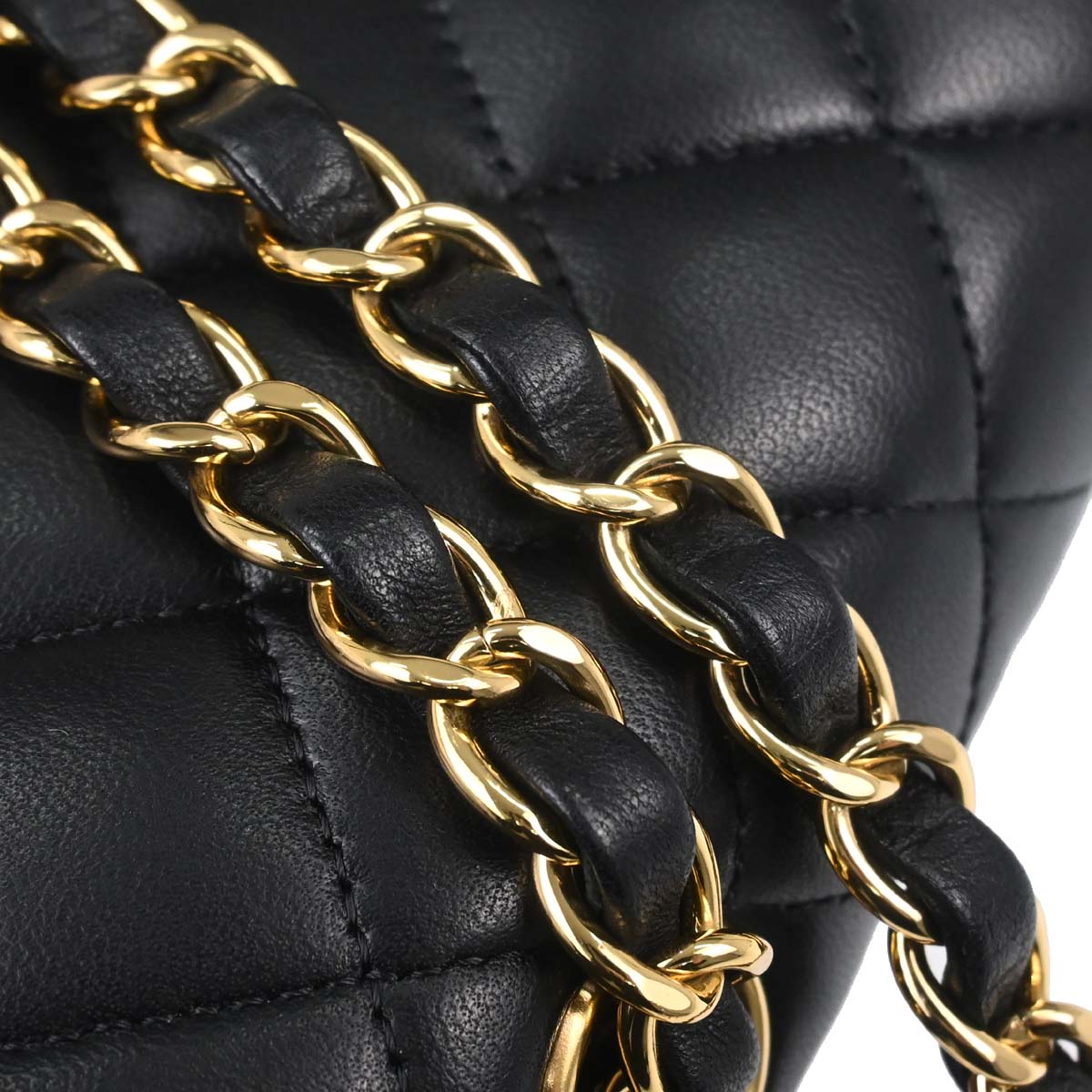 Chanel Black Lambskin Medium Classic Double Flap Shoulder Bag