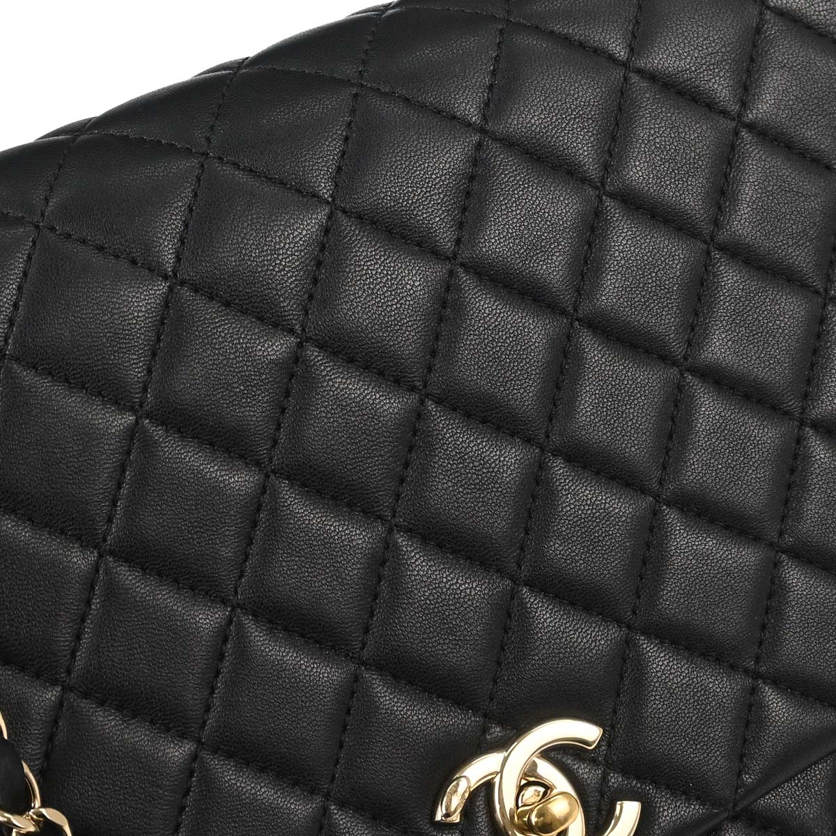 Chanel 2018 Black Lambskin Top Handle 2way Shoulder Handbag