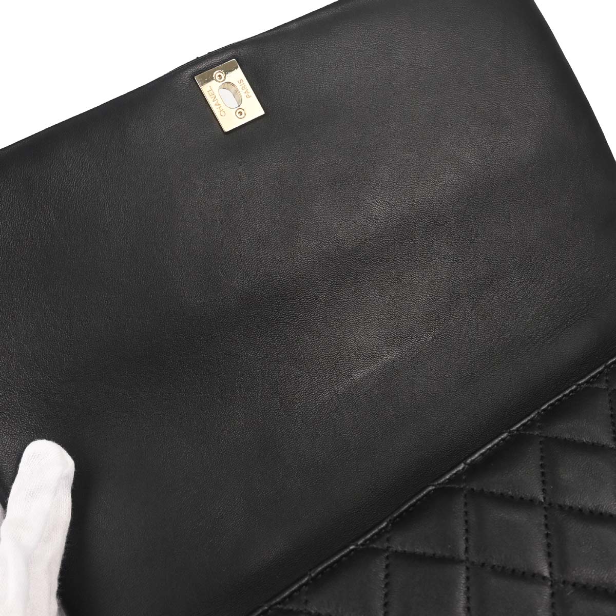 Chanel 2018 Black Lambskin Top Handle 2way Shoulder Handbag