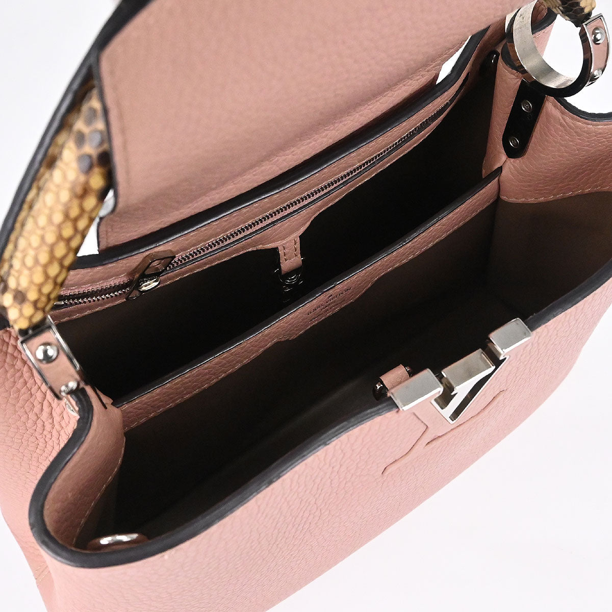 Louis Vuitton * Pink Python Capucines MM Handbag N92801