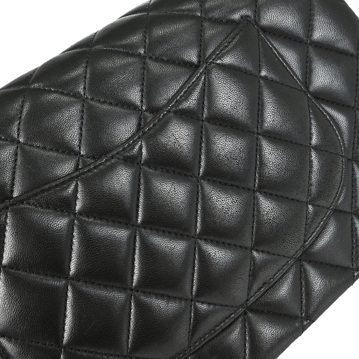 Chanel 2011 Black Lambskin Medium Classic Double Flap Shoulder Bag