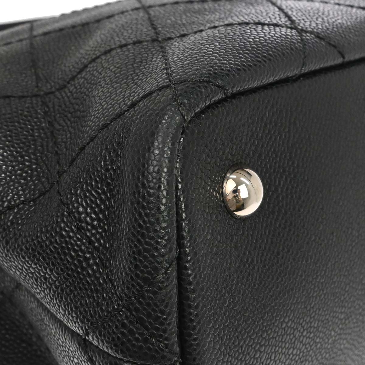 Chanel 2014 Black Caviar Skin On The Road Shopping Fever Tote Bag
