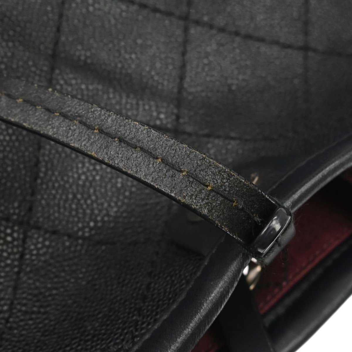 Chanel 2014 Black Caviar Skin On The Road Shopping Fever Tote Bag