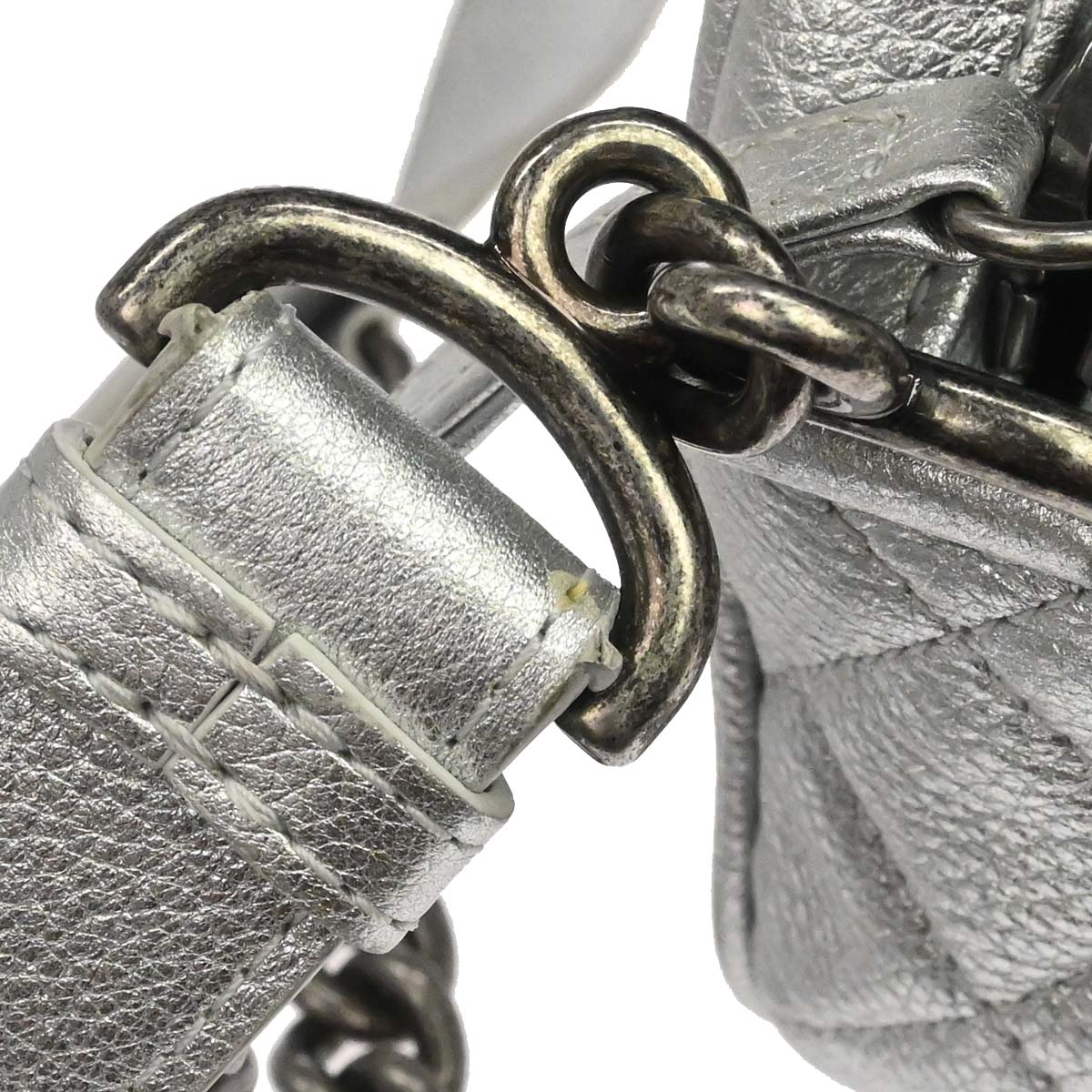 Chanel 2016-2017 Silver Calfskin Casual Rock Shoulder Bag