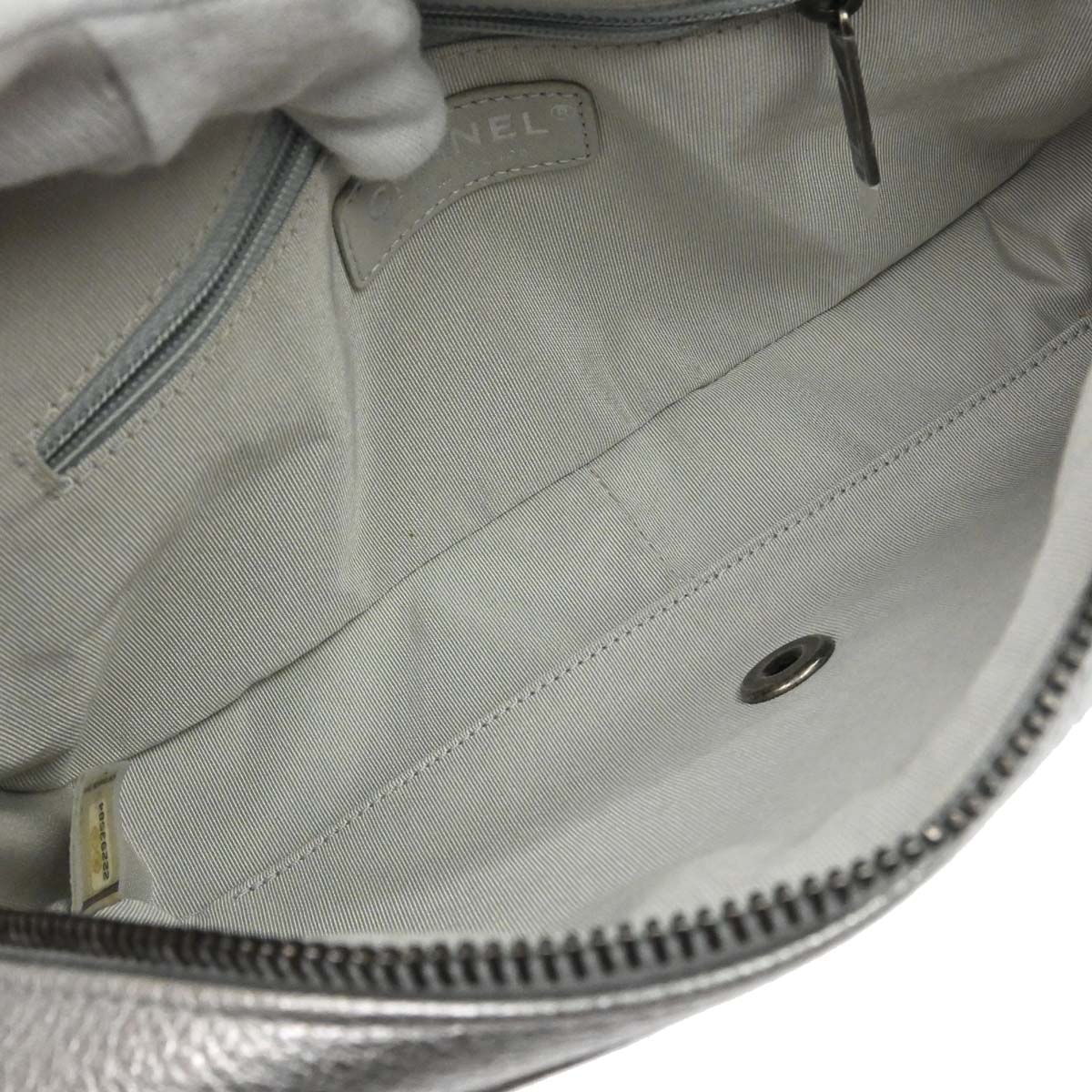 Chanel 2016-2017 Silver Calfskin Casual Rock Shoulder Bag