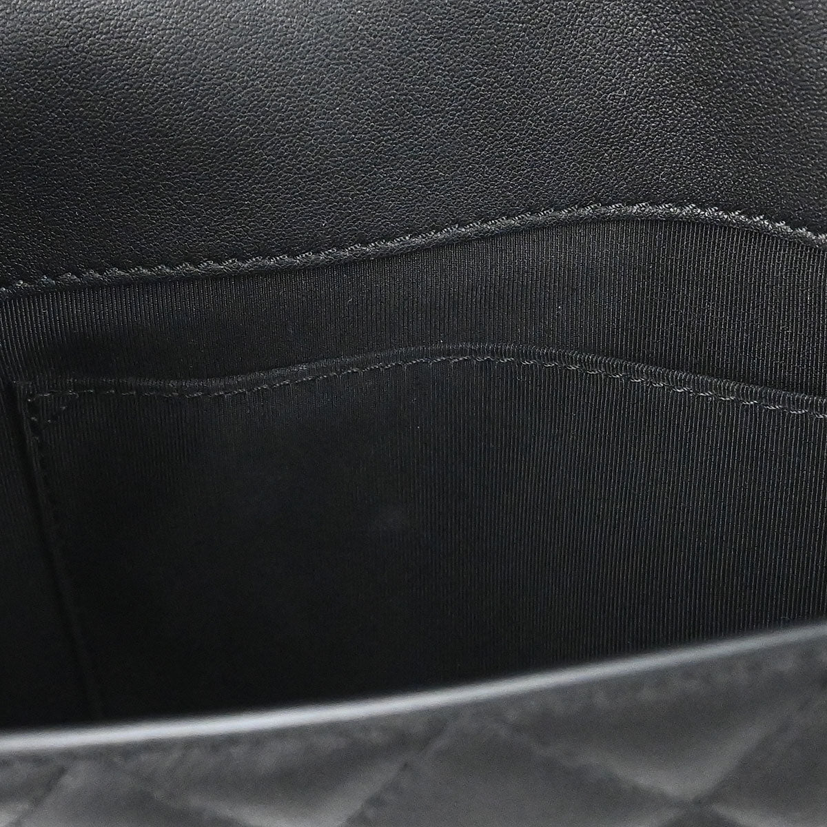 Chanel 2017 Black Calfskin Jumbo Double Flap Shoulder Bag