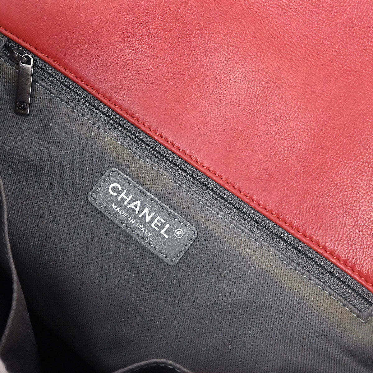 Chanel 2012-2013 Red Calfskin Ultimate Stitch Natural Beauty Split Pocket Flap Bag