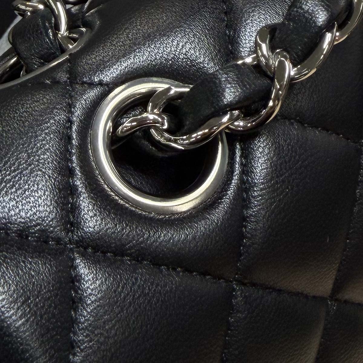 Chanel 2017-2018 Black Lambskin Medium Classic Double Flap Shoulder Bag