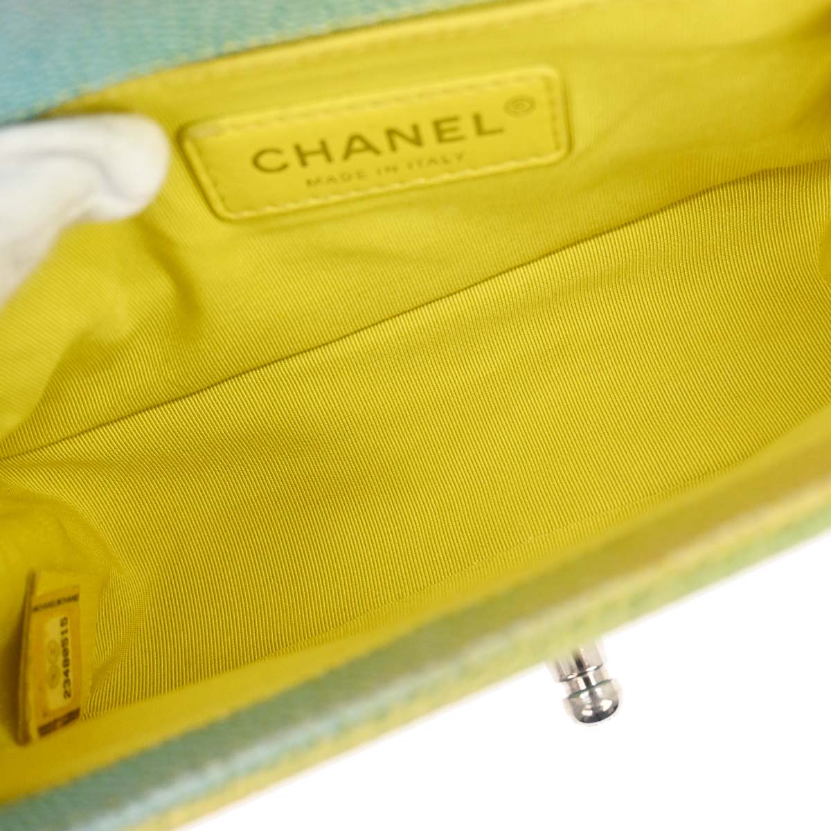 Boy Chanel 2017 Pink Yellow Blue Green Caviar Skin Small Chain Shoulder Bag