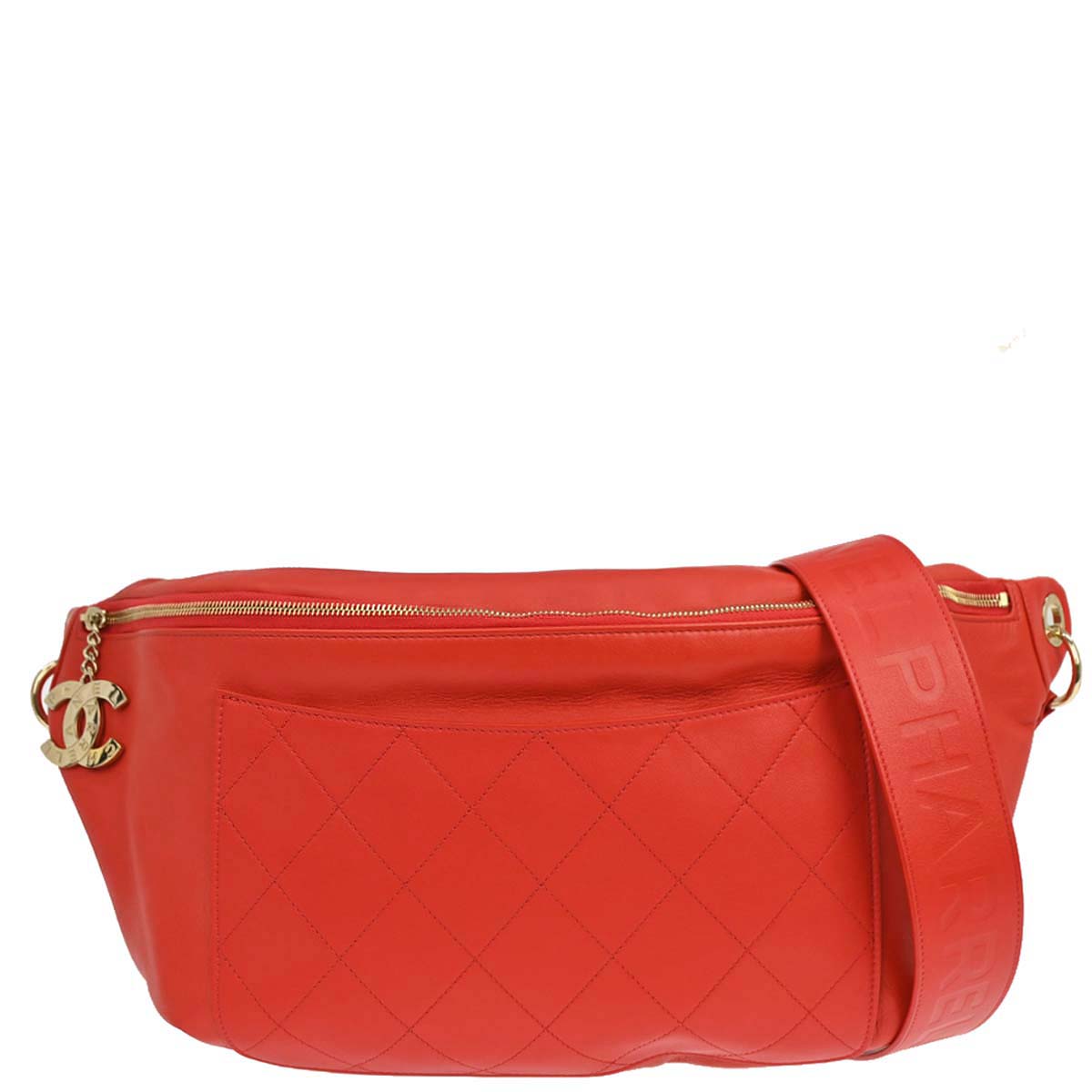 Chanel x Pharrell Williams 2019 Red Lambskin 2way Waist Bag