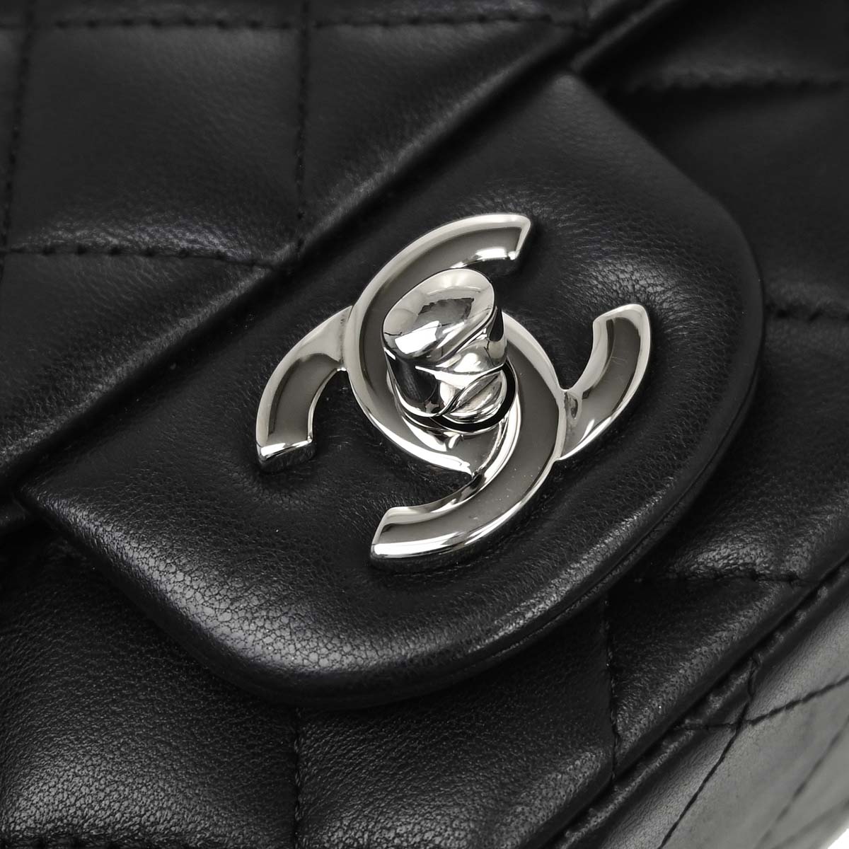 Chanel 2016-2017 Black Lambskin Mini Classic Square Flap Shoulder Bag 17