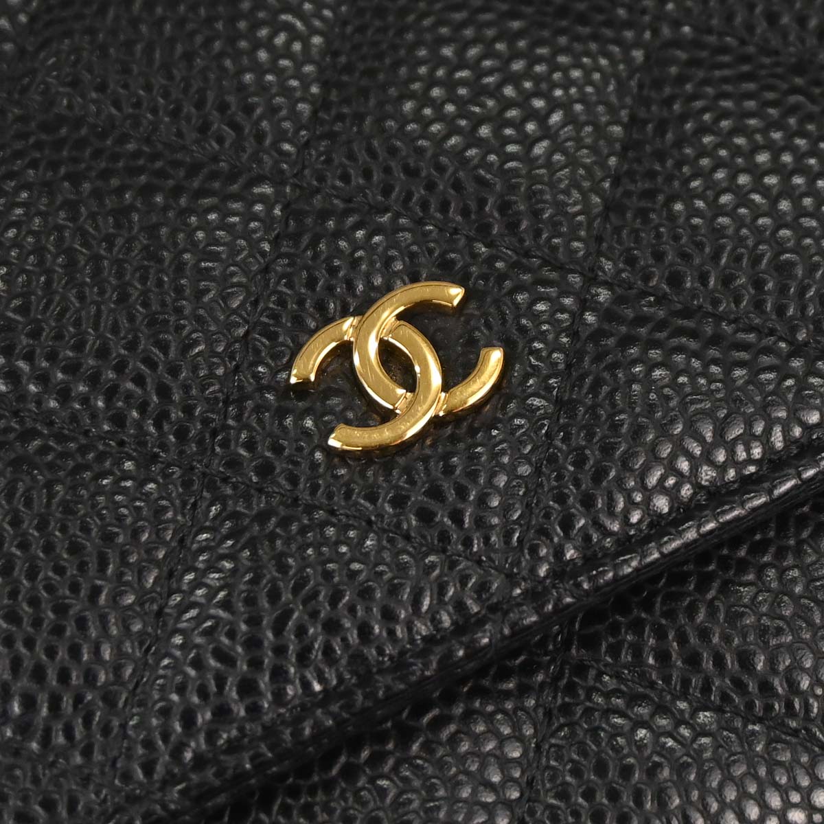Chanel 2019 Black Caviar Skin Classic WOC Wallet on Chain Bag