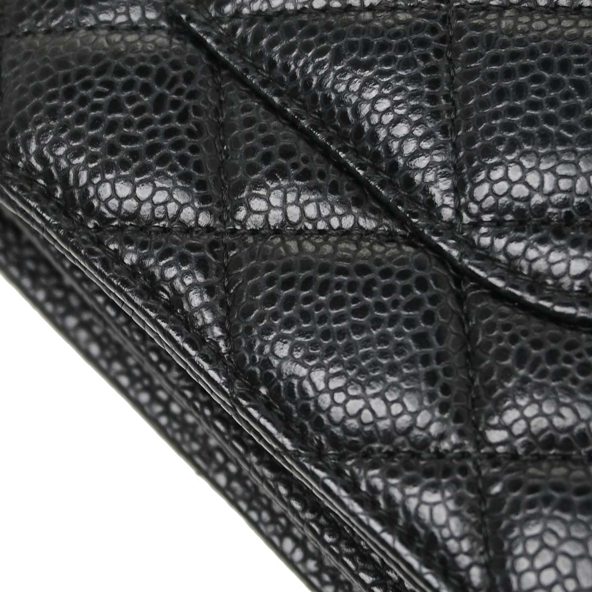Chanel 2018-2019 Black Caviar Skin Classic WOC Wallet on Chain Bag