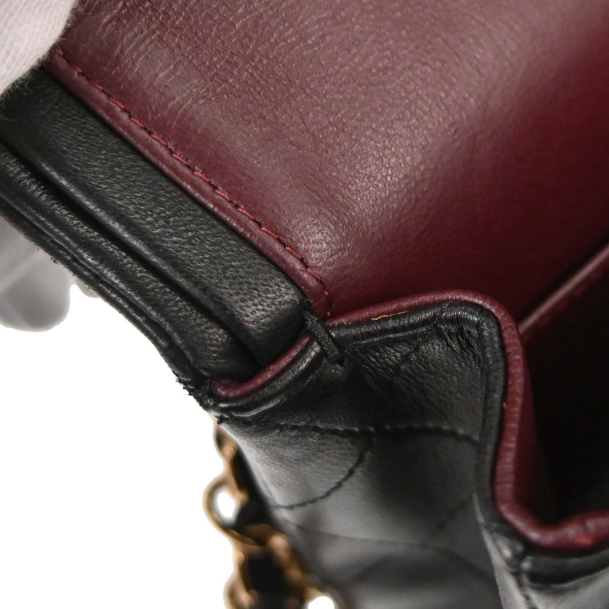 Chanel 2010-2011 Black Lambskin Medium Classic Double Flap Shoulder Bag