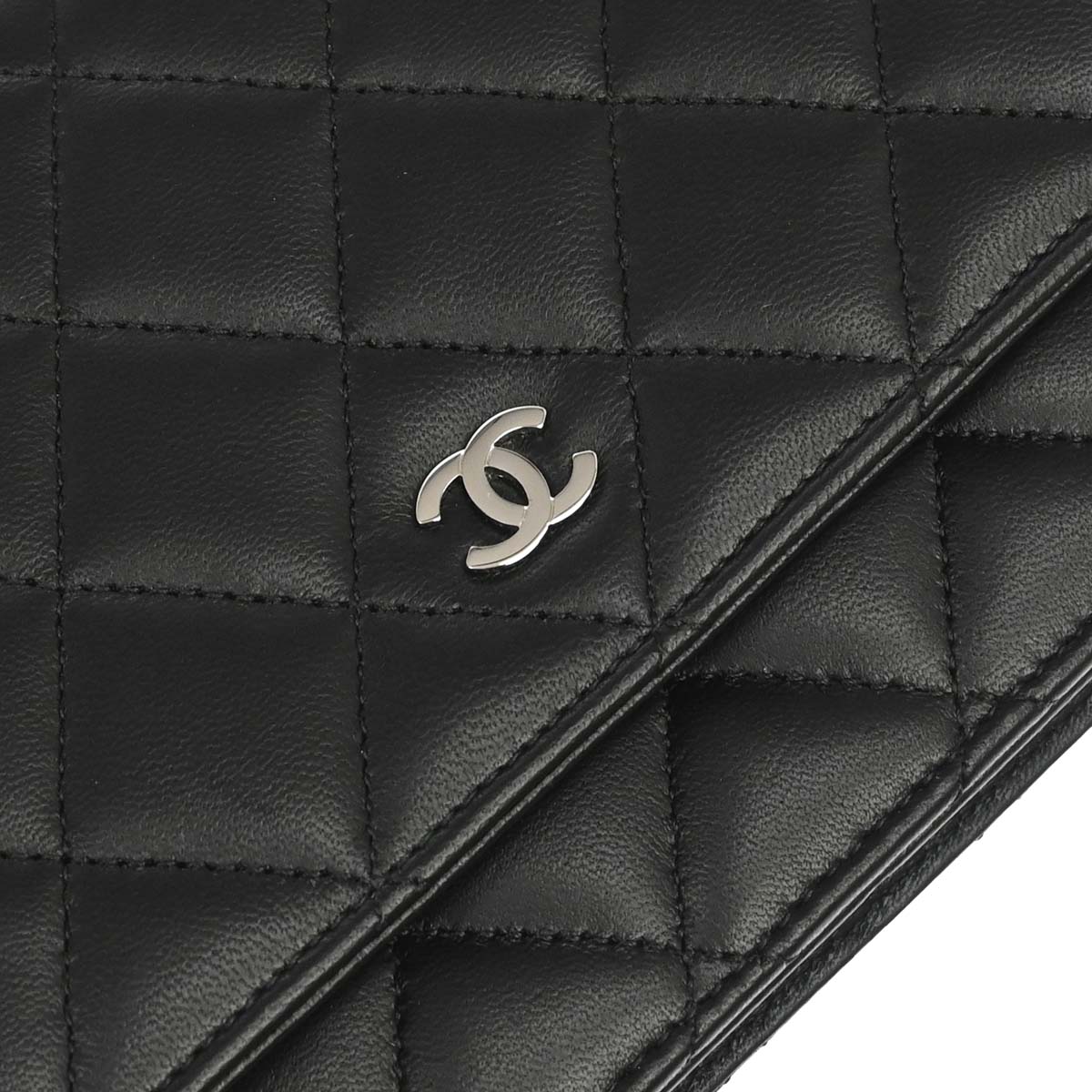 Chanel 2013-2014 Black Lambskin Classic WOC Wallet on Chain Bag