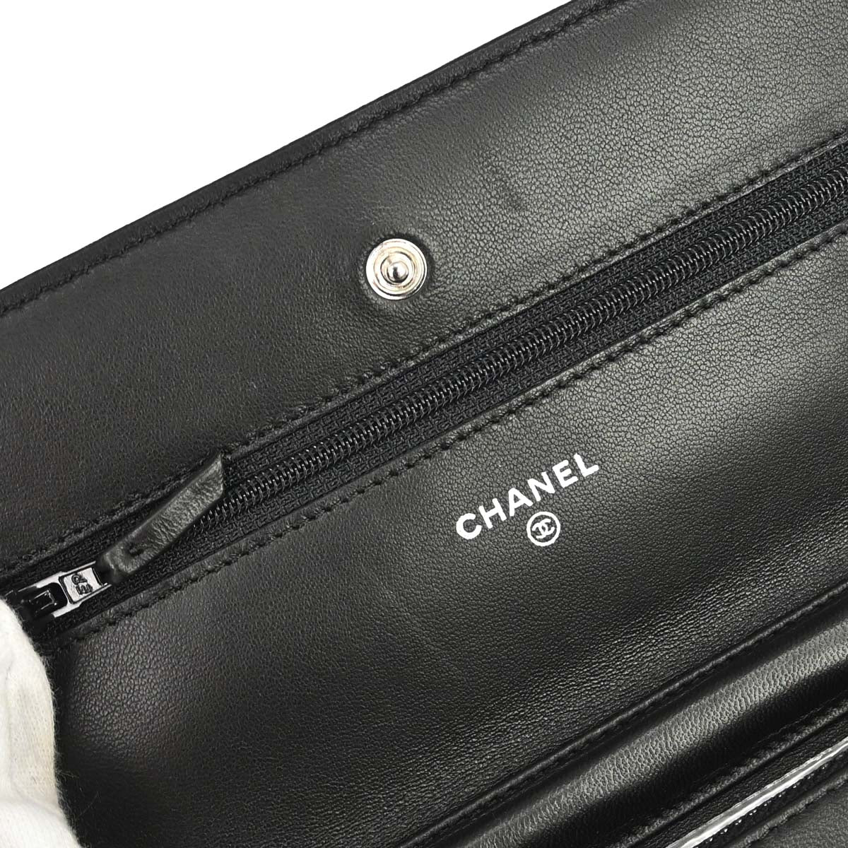 Chanel 2013-2014 Black Lambskin Classic WOC Wallet on Chain Bag