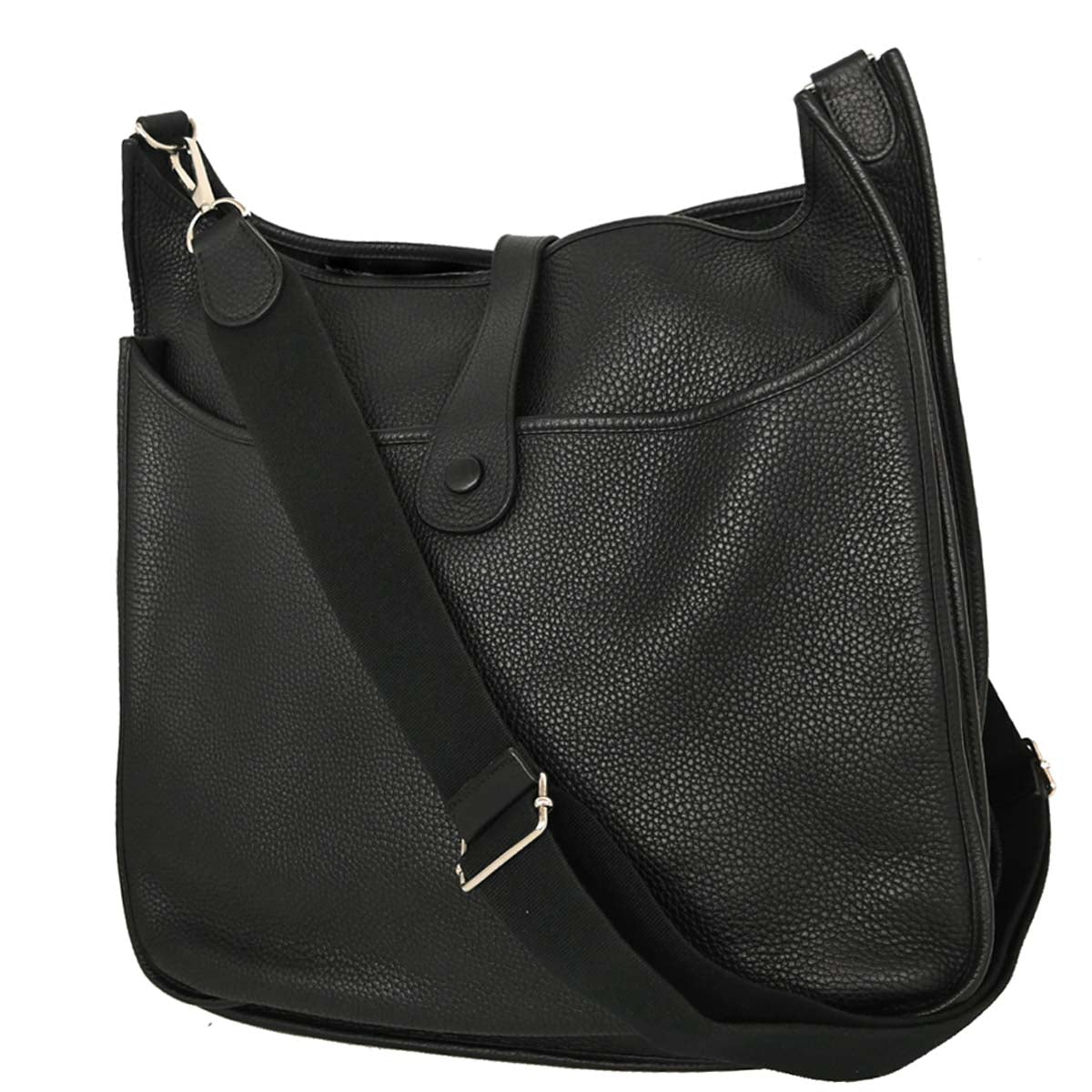 Hermes 2010 Black Taurillon Clemence Evelyne 3 41 TGM Shoulder Bag