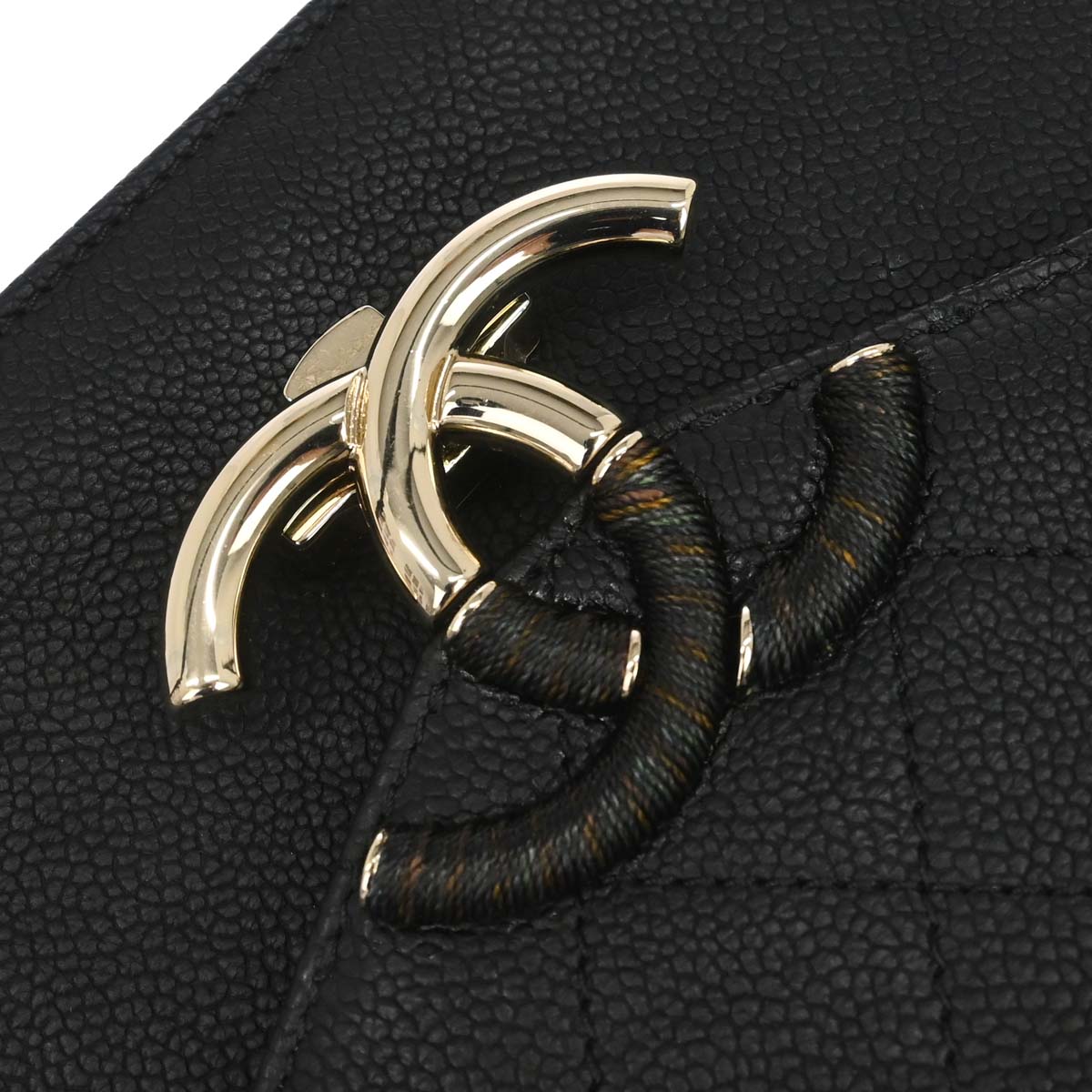 Chanel 2017 Black Caviar Skin Coco Cuba 2way Shoulder Handbag