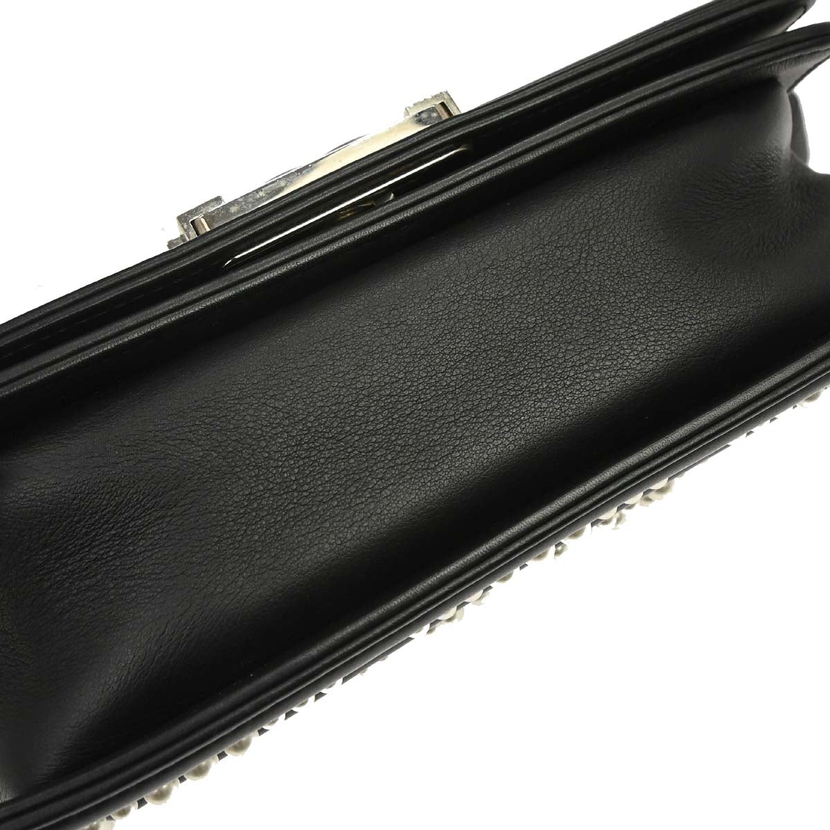 Boy Chanel 2019 Black Calfskin Costume Pearl Small Chain Shoulder Bag