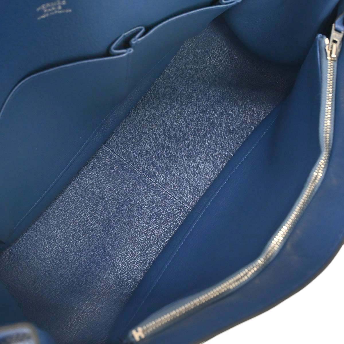 Hermes Blue Agate Taurillon Clemence Jypsiere 31 Shoulder Bag