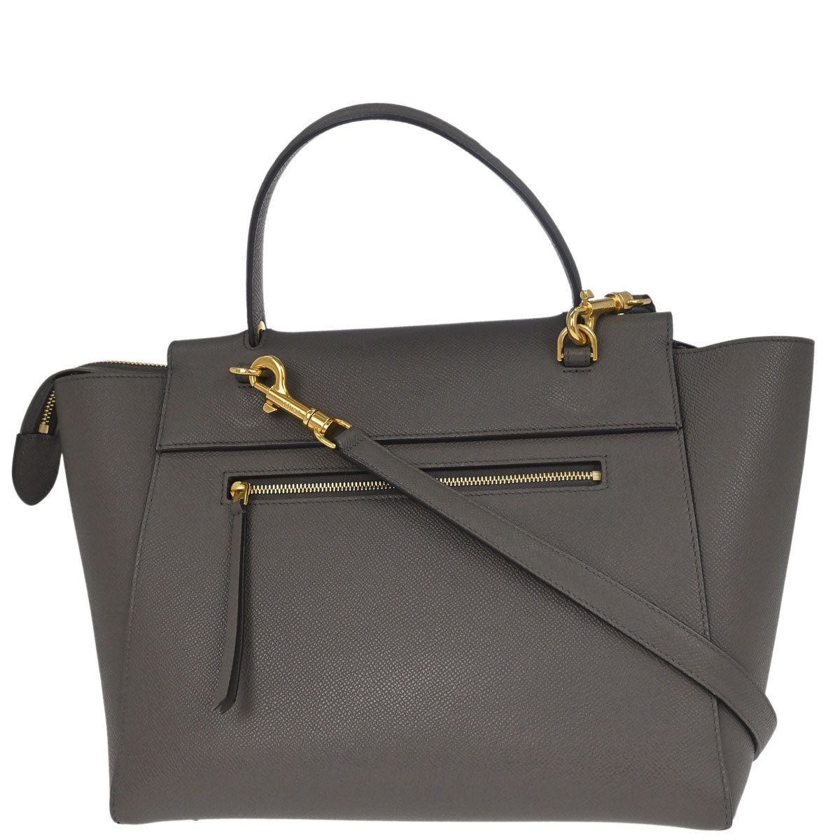 Celine Gray Belt Bag Mini 2way Shoulder Handbag