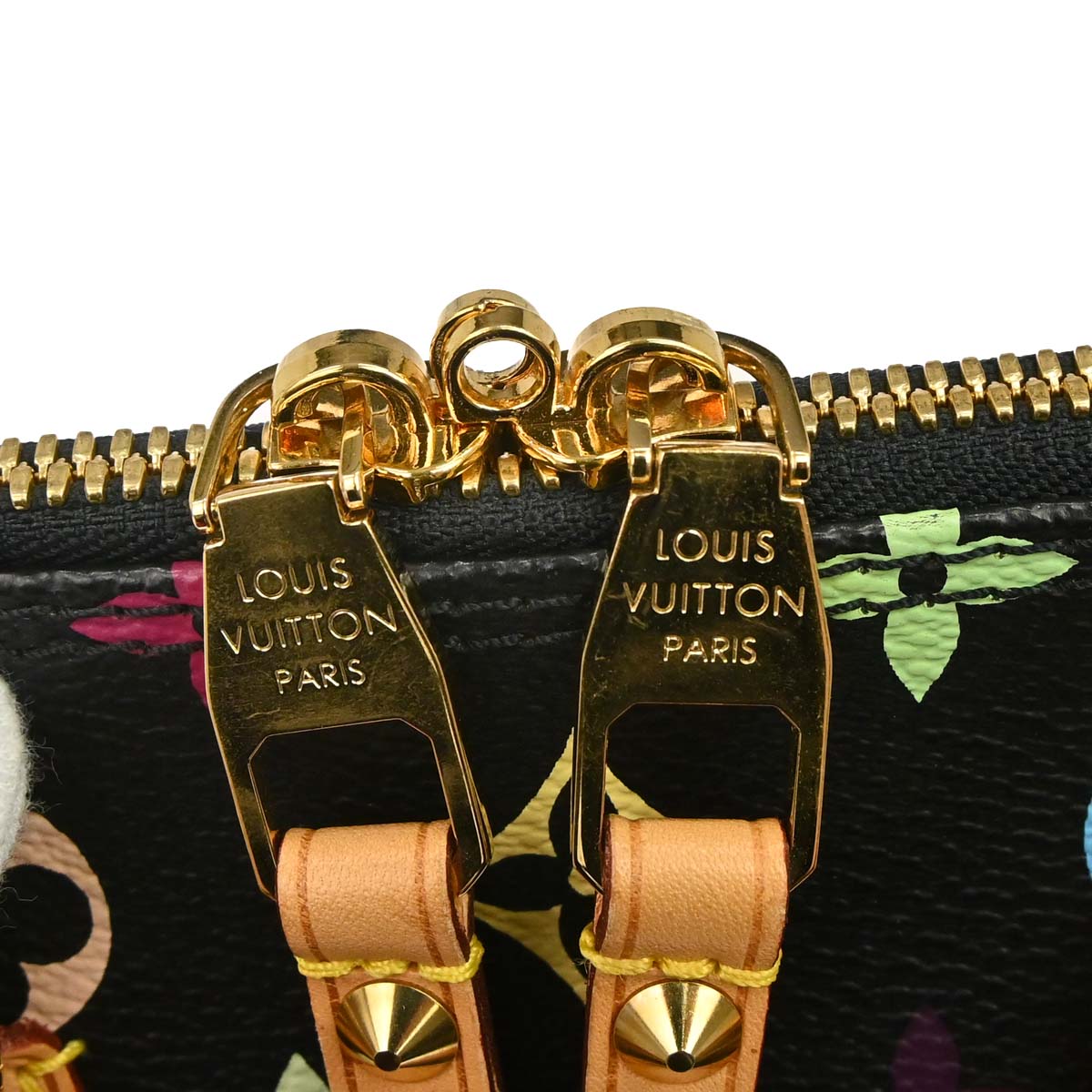 Louis Vuitton 2015 Black Monogram Multicolor Alma PM Handbag M40444