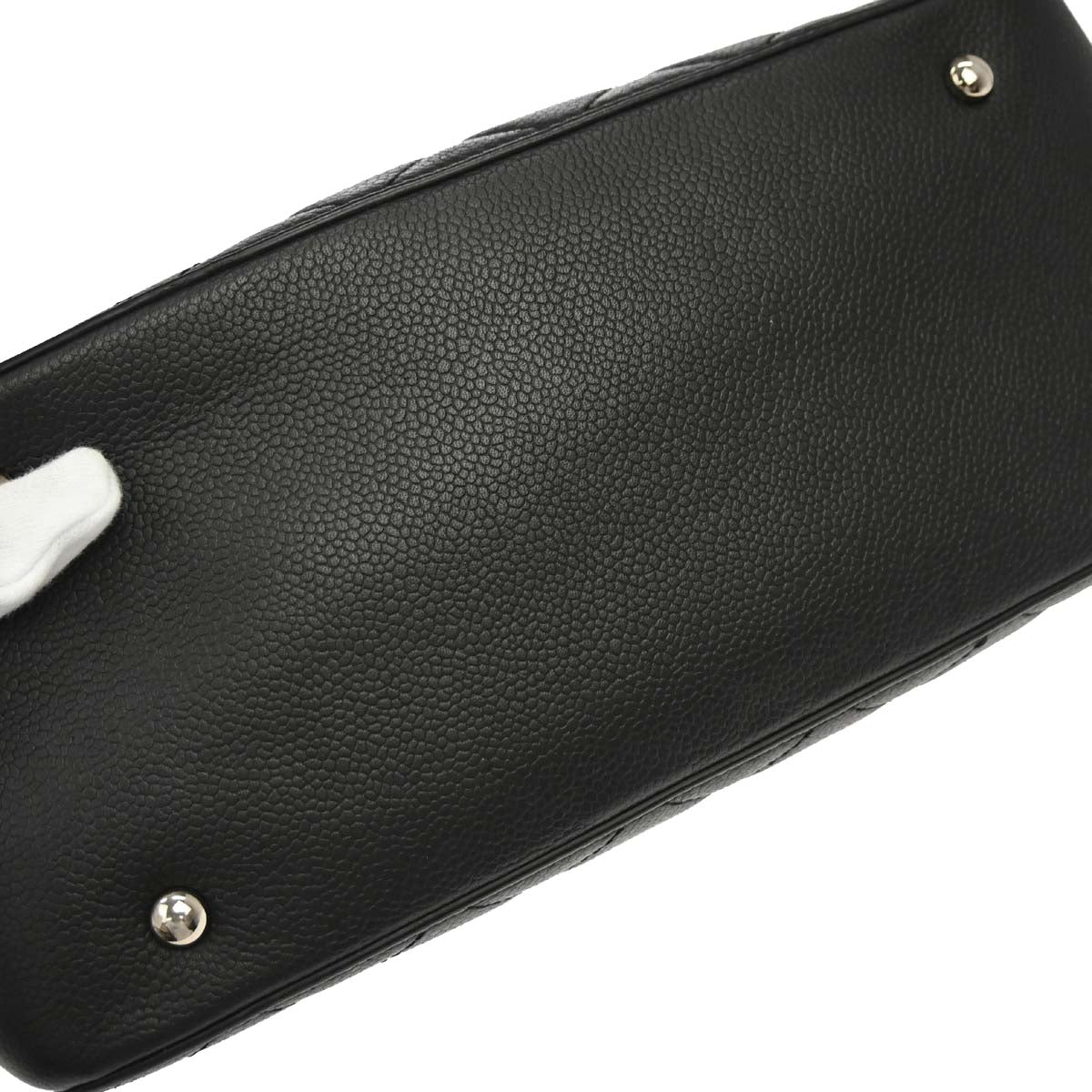 Chanel 2017 Black Caviar Skin CC Box Shopping Tote 2way Shoulder Handbag