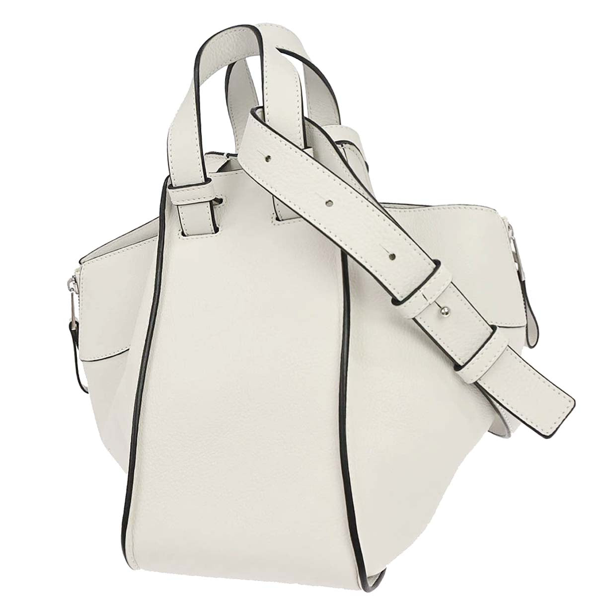 Loewe White Calfskin Hammock 2way Shoulder Tote Handbag