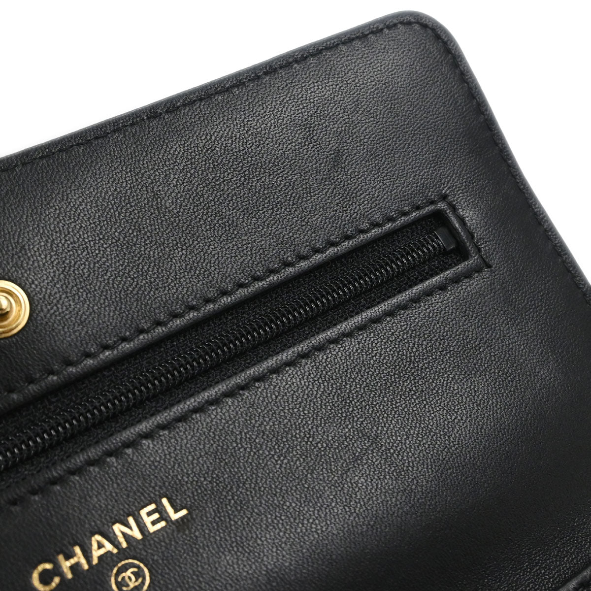 Chanel Black Lambskin Classic WOC Wallet on Chain Bag